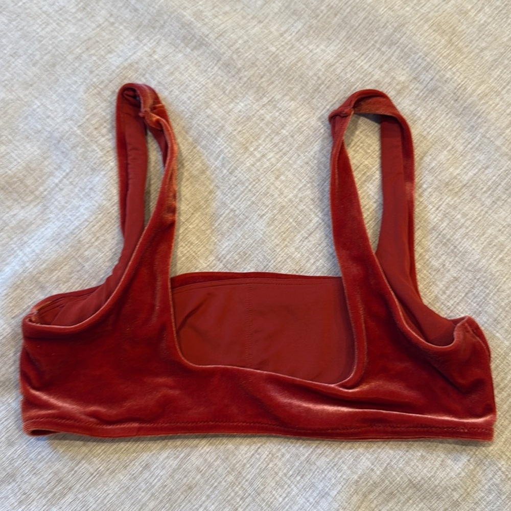 Aerie scoop velvet‎ bralette wireless size Medium - Picture 3 of 9